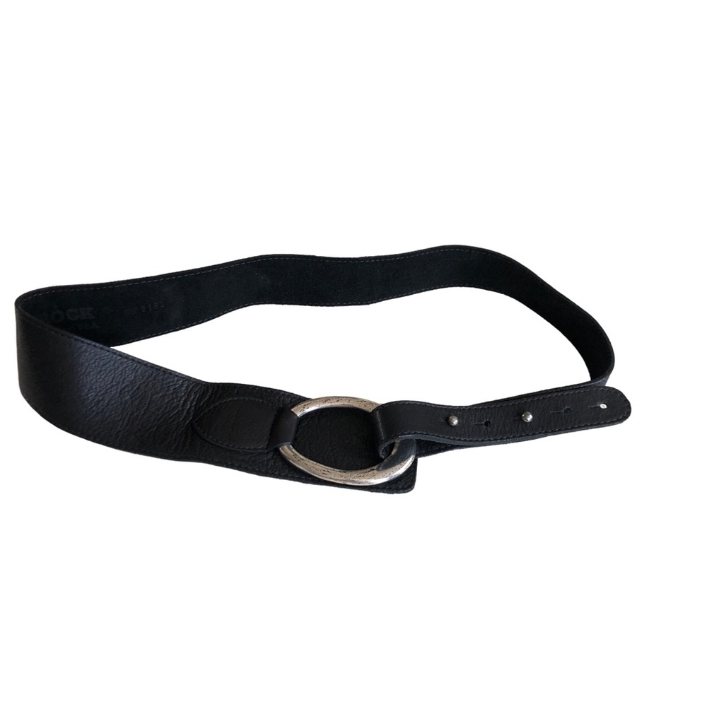 Leatherock Black Genuine Leather Belt Size 36 Made in USA